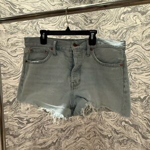 Madewell Faded Blue Jean Shorts
